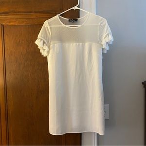 White shift dress